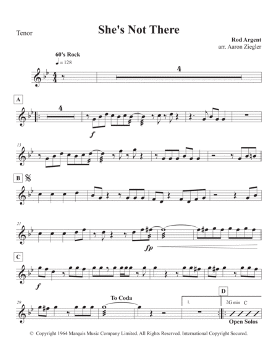She's Not There Percussion Ensemble scores gallery preview page 6