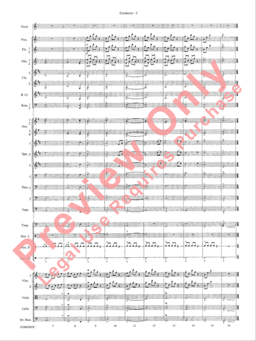 Symphonic Suite from The Lord of the Rings (The Fellowship of the Ring) - Conductor Full Orchestra scores gallery preview page 4