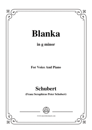 Schubert-Blanka,in g minor,for Voice&Piano