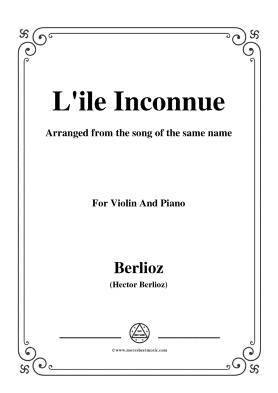 Berlioz-L'ile Inconnue,for Violin and Piano Voice scores gallery preview page 1