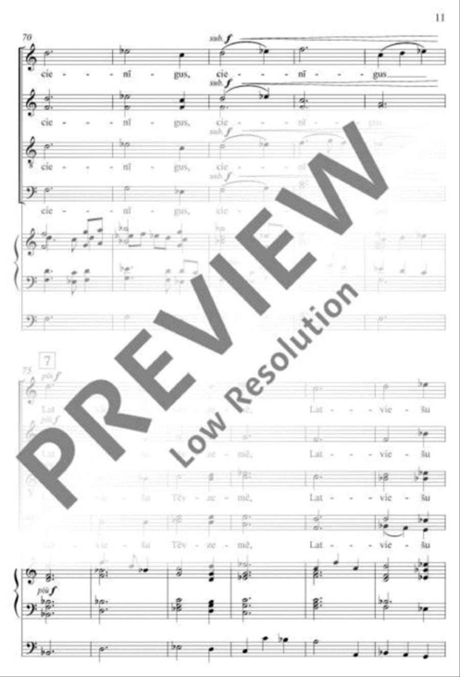 Lūgšana Latvijai 4-Part scores gallery preview page 12
