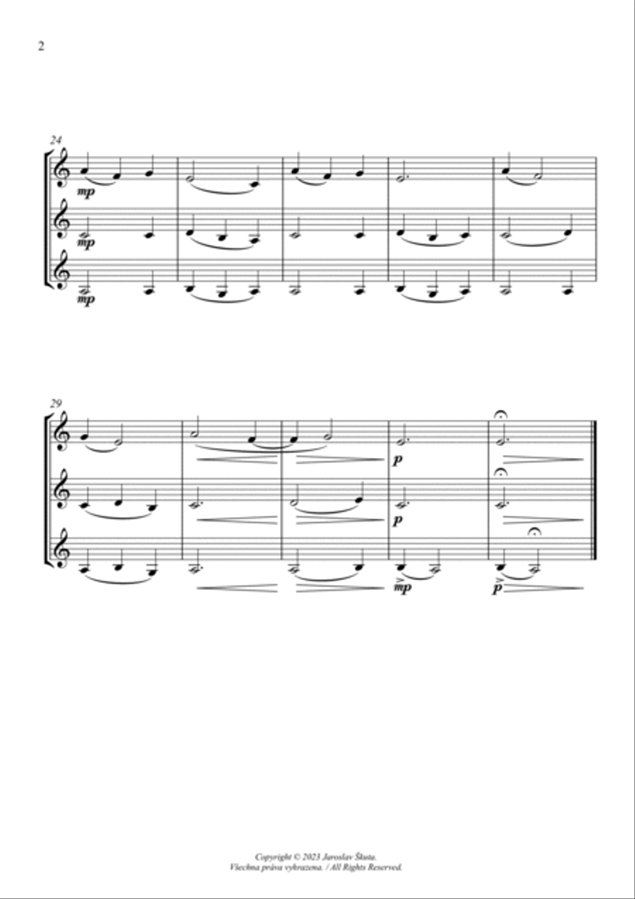 Seasons - Autumn suite for 3 clarinets Woodwind Trio scores gallery preview page 3