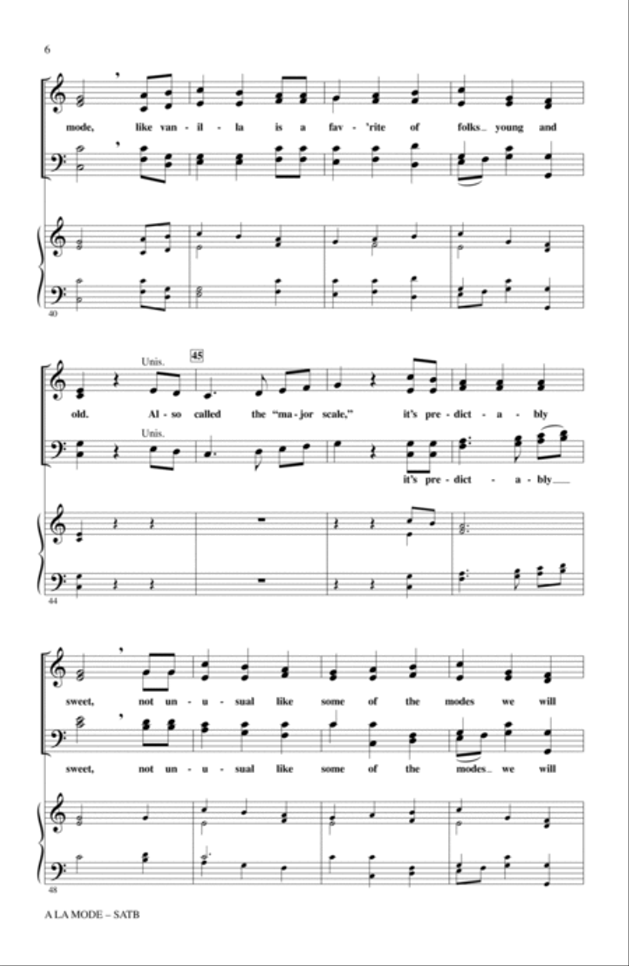 A La Mode 4-Part scores gallery preview page 4
