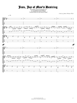 Herz und mund und tat und Leben, BWV 147: X. Jesu, Joy of Man's Desiring (Arr. for Electric Guitar b