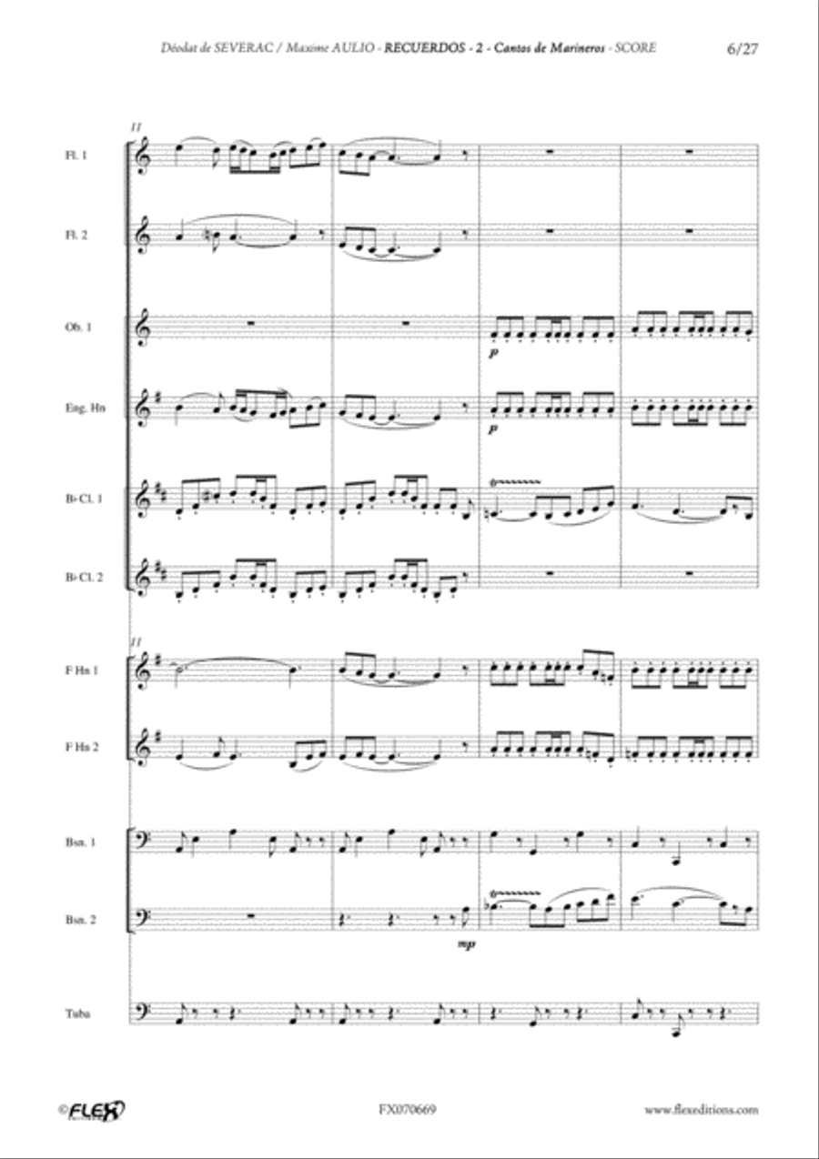 Cantos de Marineros English Horn scores gallery preview page 6