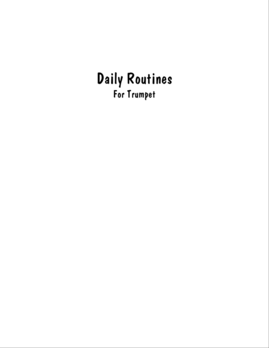 Daily Routines for Trumpet by Eddie Lewis Trumpet Solo scores gallery preview page 2