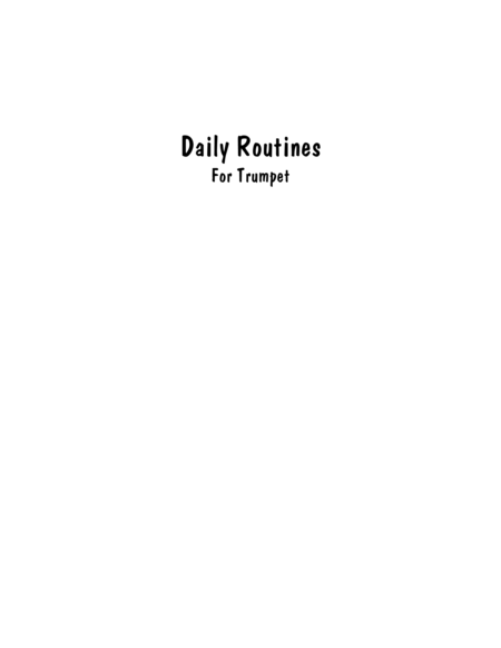 Daily Routines for Trumpet by Eddie Lewis