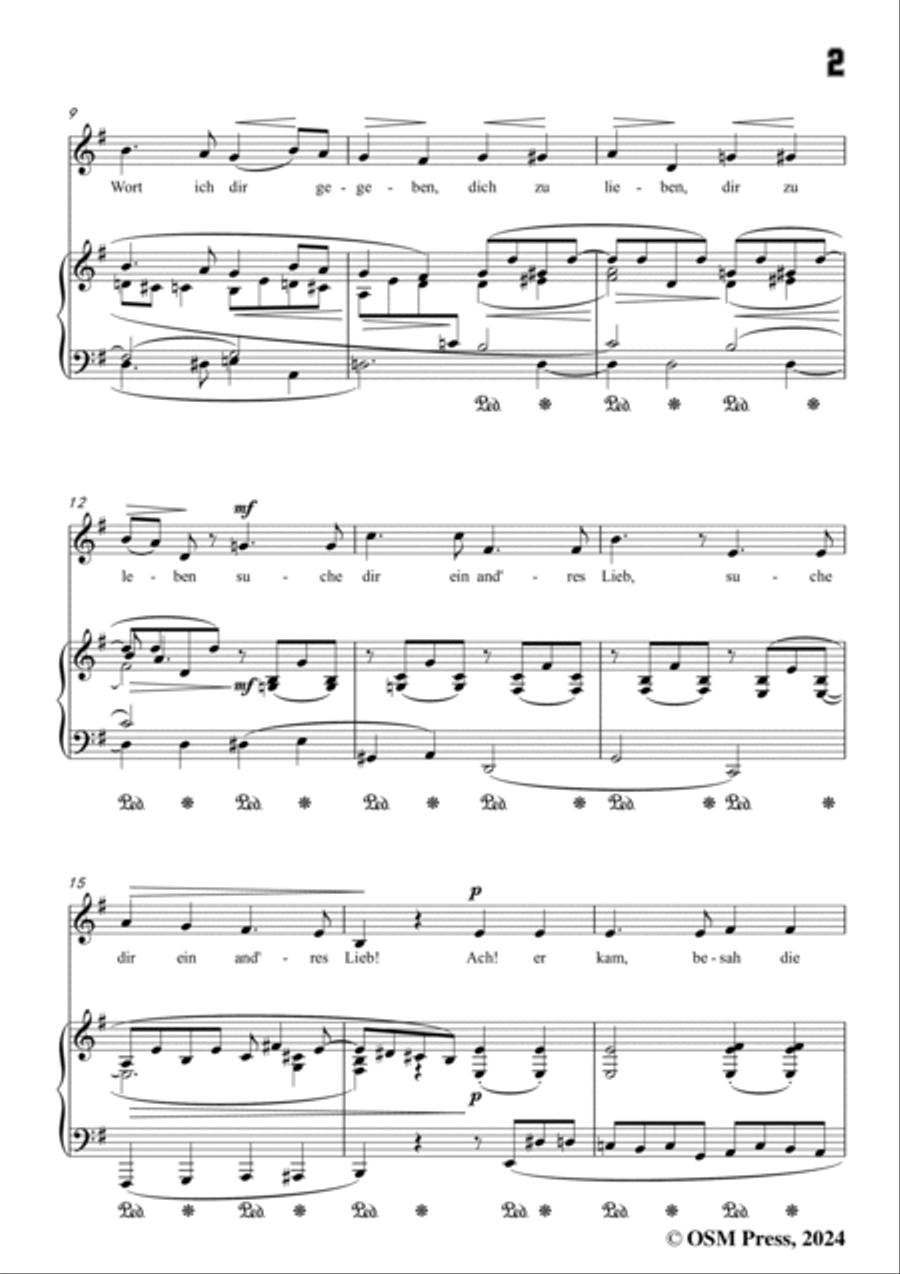 A. Jensen-Denke,denke,mein Geliebter,Op.30 No.4,in G Major Voice scores gallery preview page 3