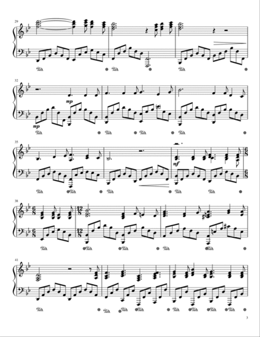 O Holy Night Piano Solo scores gallery preview page 3