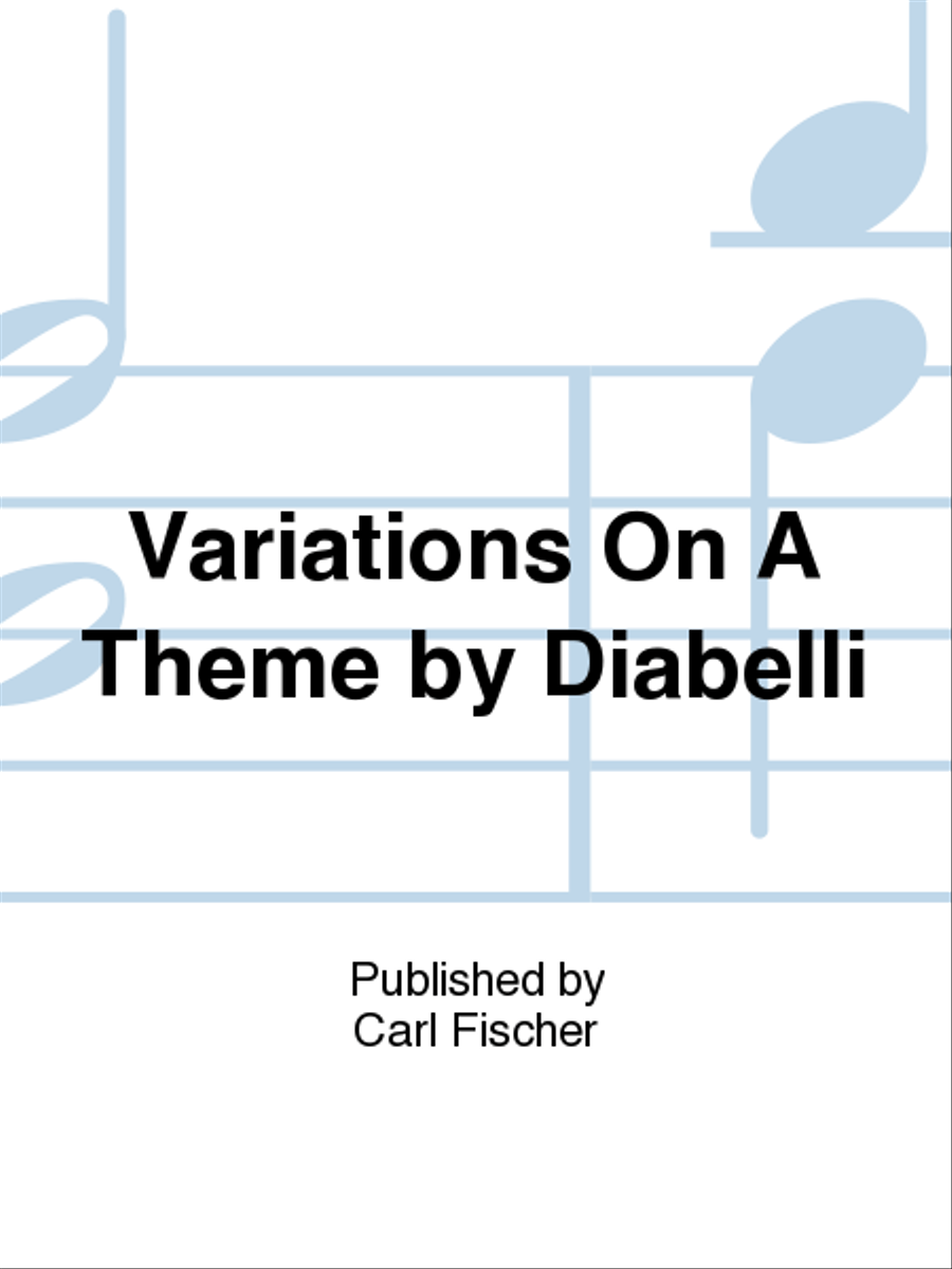 Variations on a Theme by Diabelli Piano Solo scores gallery preview page 1