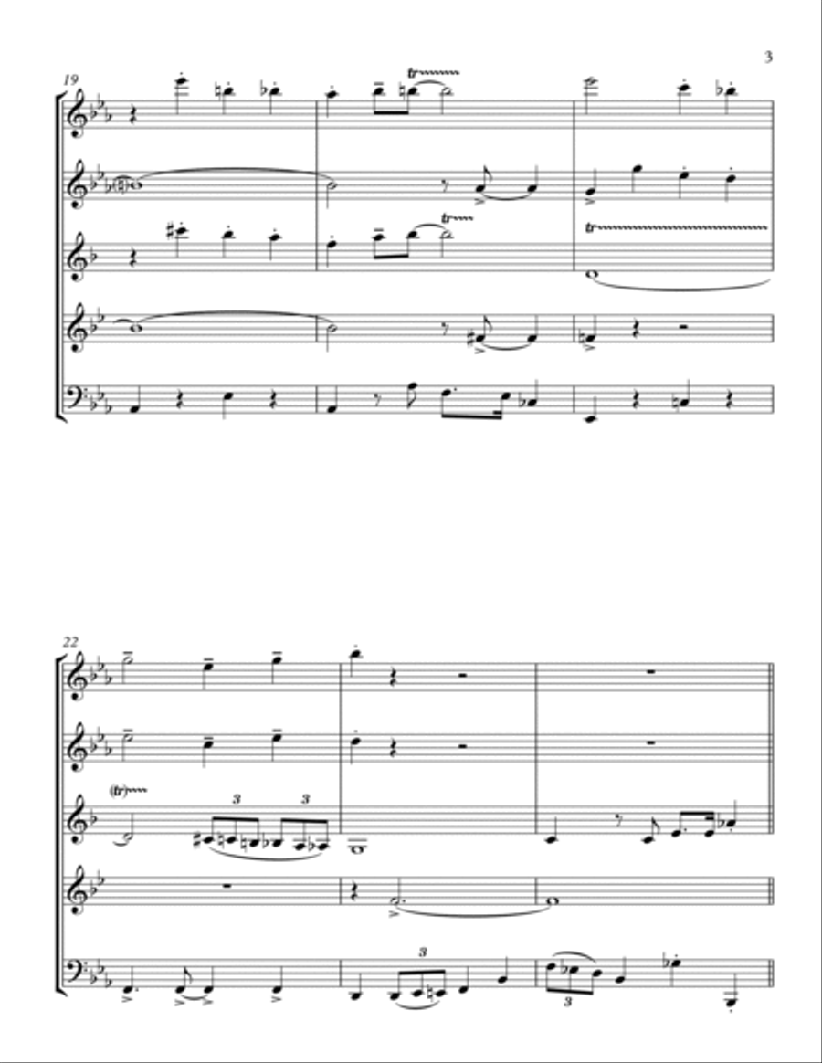 Zing! Went The Strings Of My Heart - Wind Quintet Woodwind Quintet scores gallery preview page 3