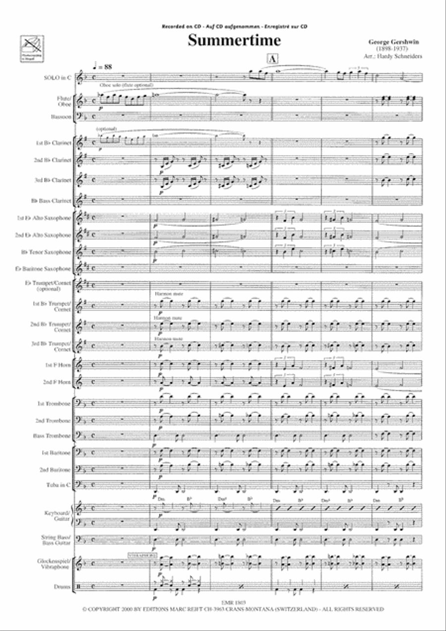 Summertime Summertime Concert Band scores gallery preview page 4