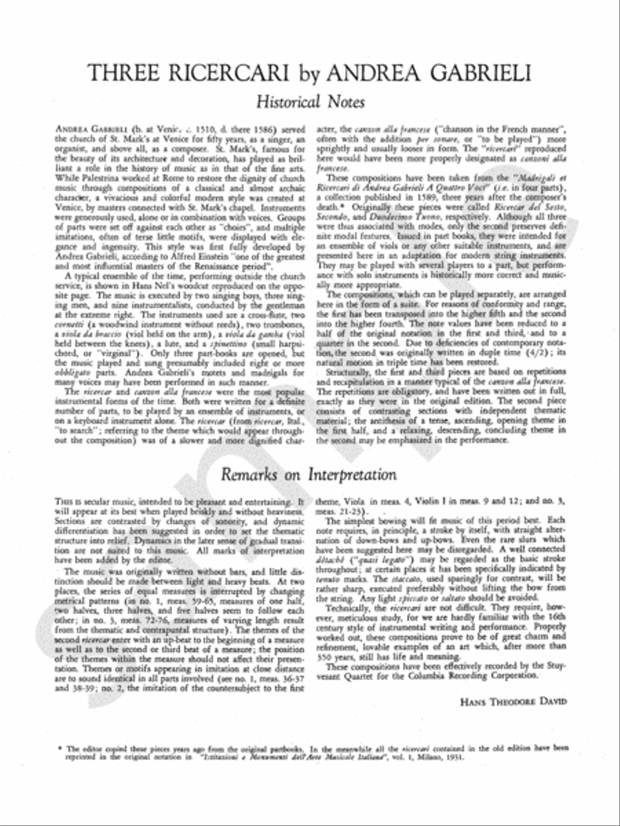 Three Four-part Ricercari 4-Part scores gallery preview page 4