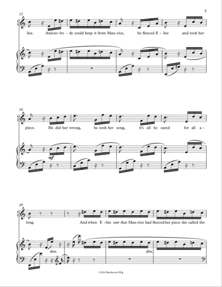 Beethoven's Wig - Fun and Easy Piano Voice scores gallery preview page 4