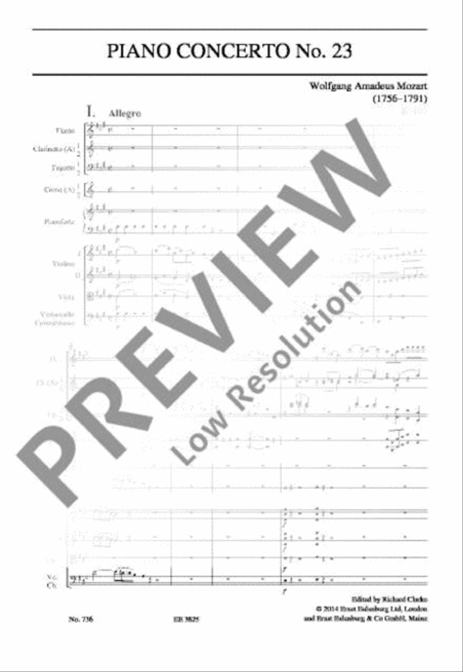 Concerto No. 23 A major Orchestra scores gallery preview page 12