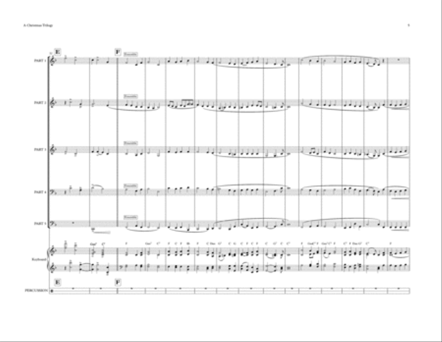 A Christmas Trilogy (Flex band) Small Ensemble scores gallery preview page 5