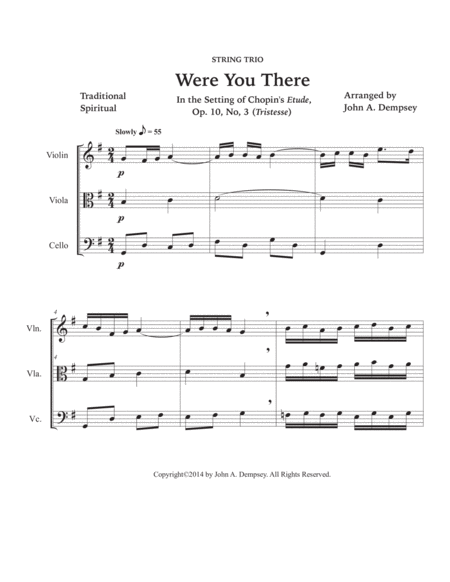 Were You There (String Trio): Violin, Viola and Cello image number null