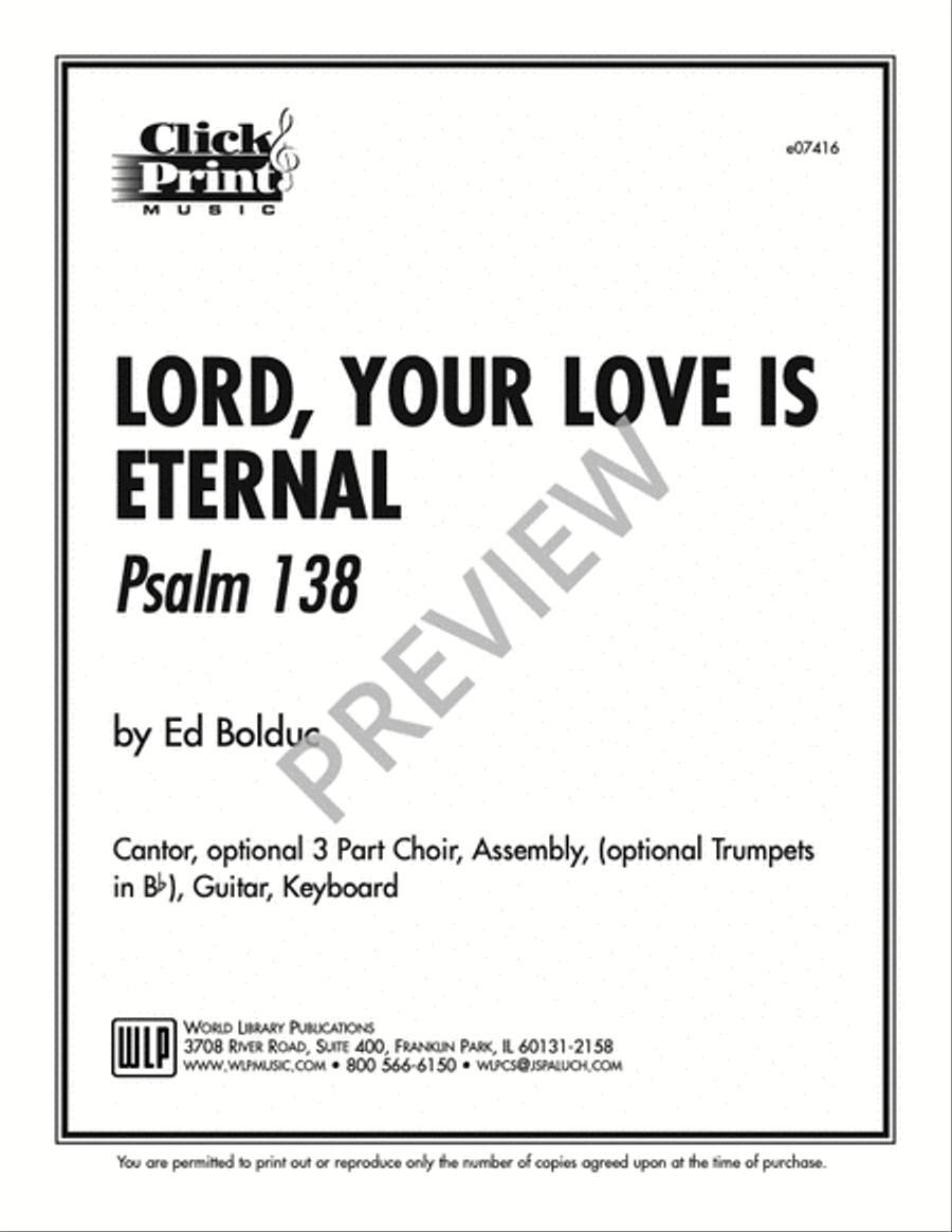 Lord, Your Love is Eternal 3-Part scores gallery preview page 4