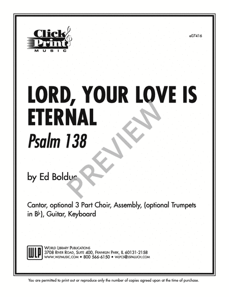 Lord, Your Love is Eternal