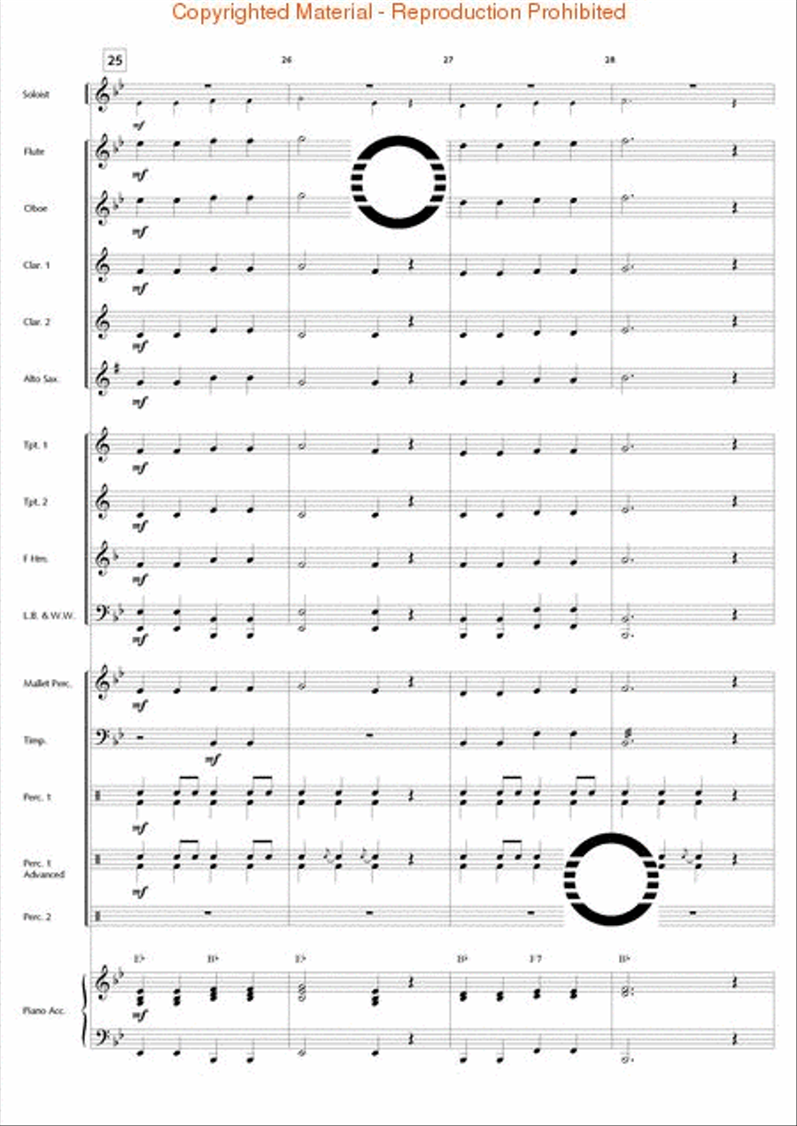 Concerto for Triangle and Band Concert Band scores gallery preview page 8