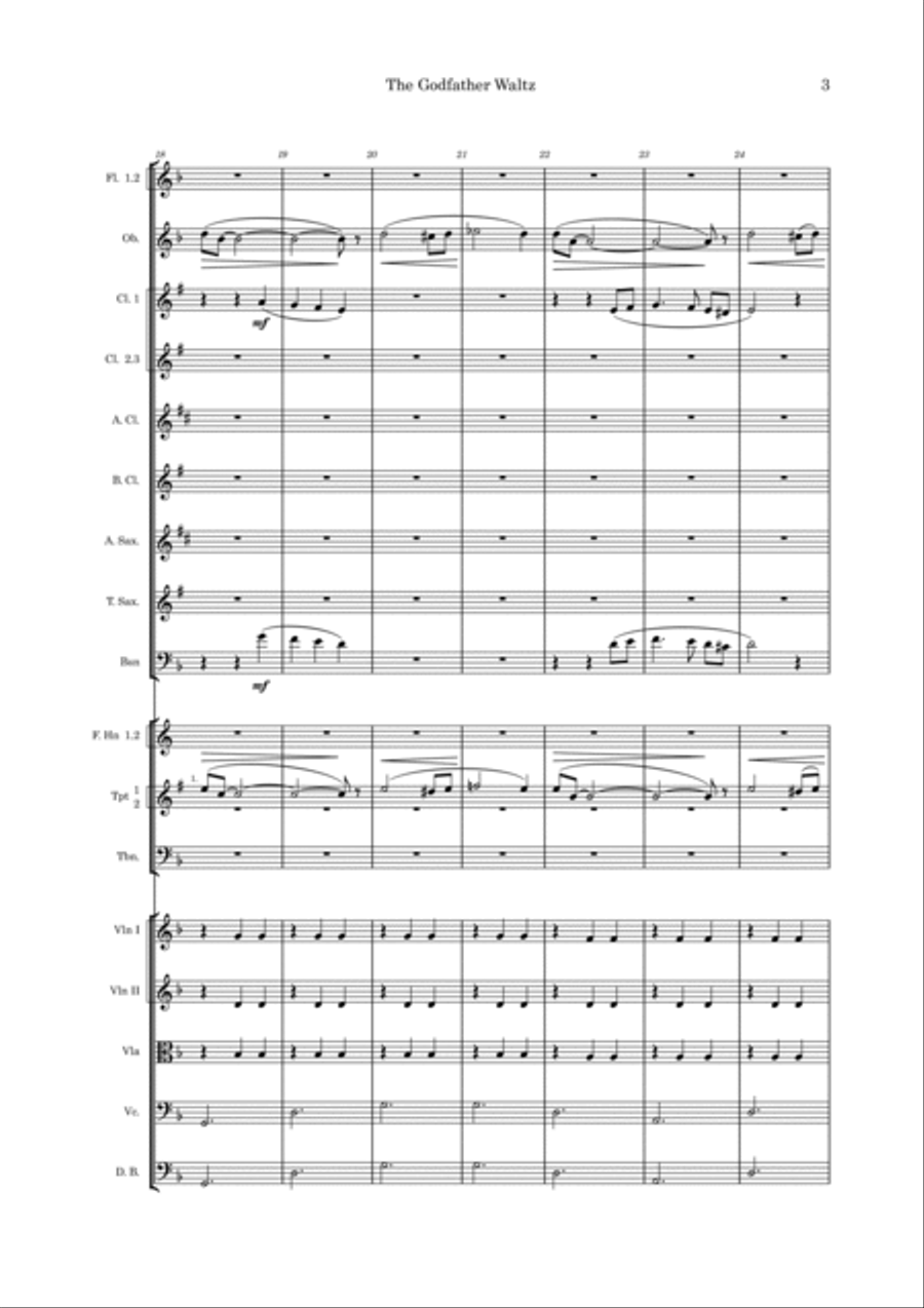The Godfather Waltz Full Orchestra scores gallery preview page 3