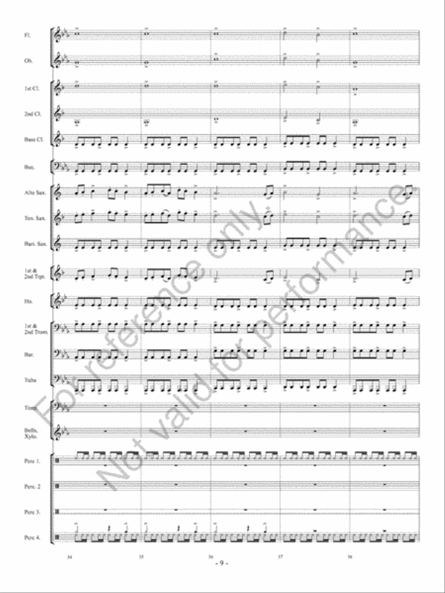 Ancient Conquest Concert Band scores gallery preview page 10