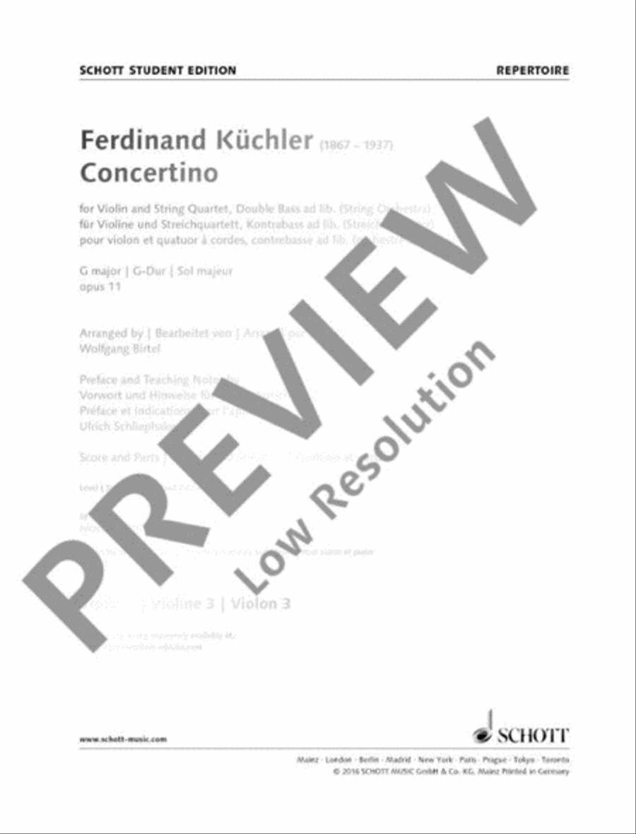 Concertino G major Violin scores gallery preview page 2