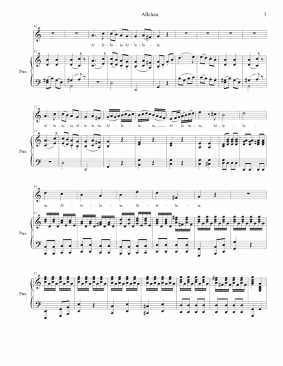 Alleluia (from "Exsultate, Jubilate") (Unison choir - Accessible Key Version - C Major) image number null