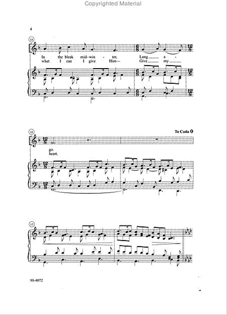 In the Bleak Midwinter (Culli) SSA scores gallery preview page 3