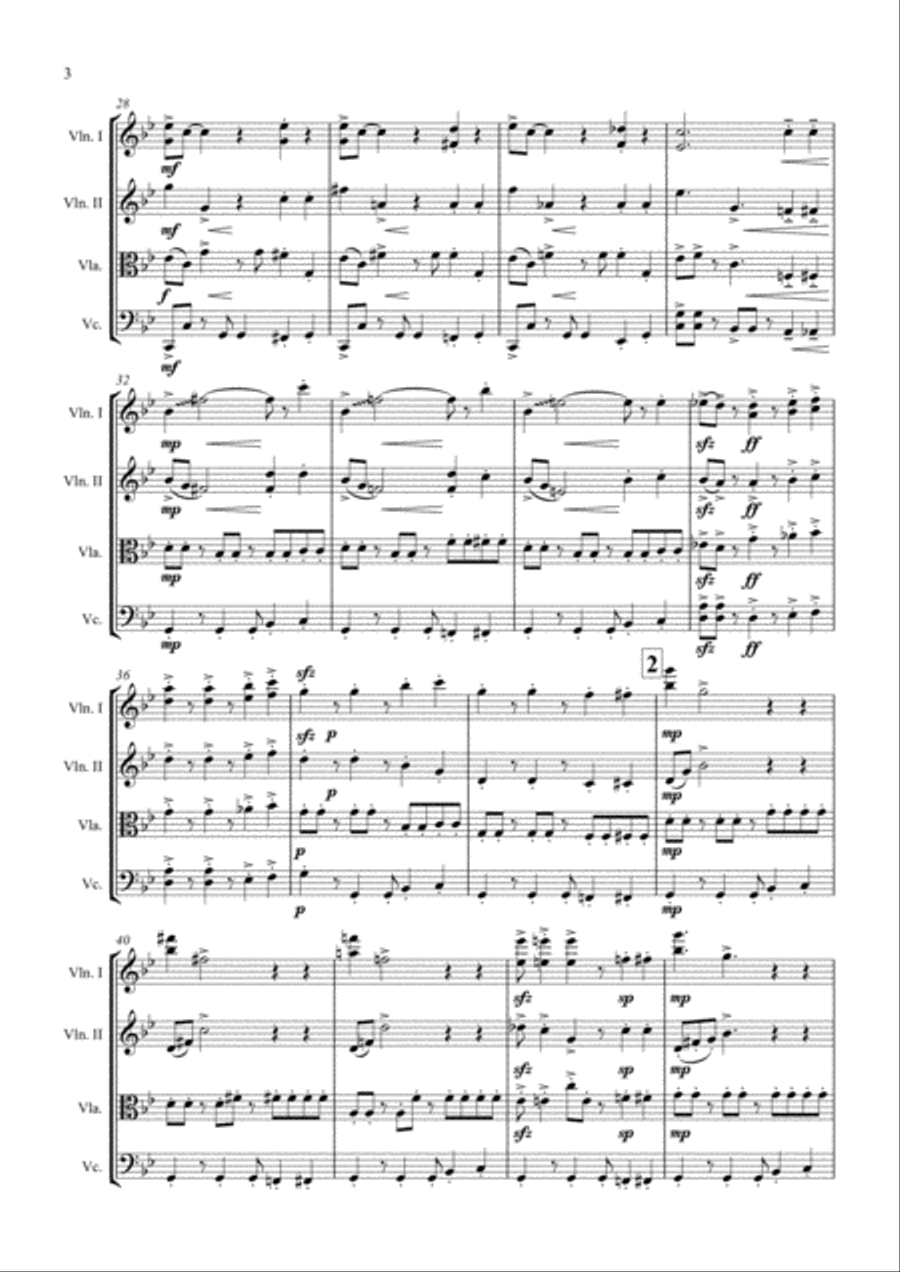 Mission: Impossible Theme from the Paramount Television Series MISSION: IMPOSSIBLE String Quartet scores gallery preview page 4