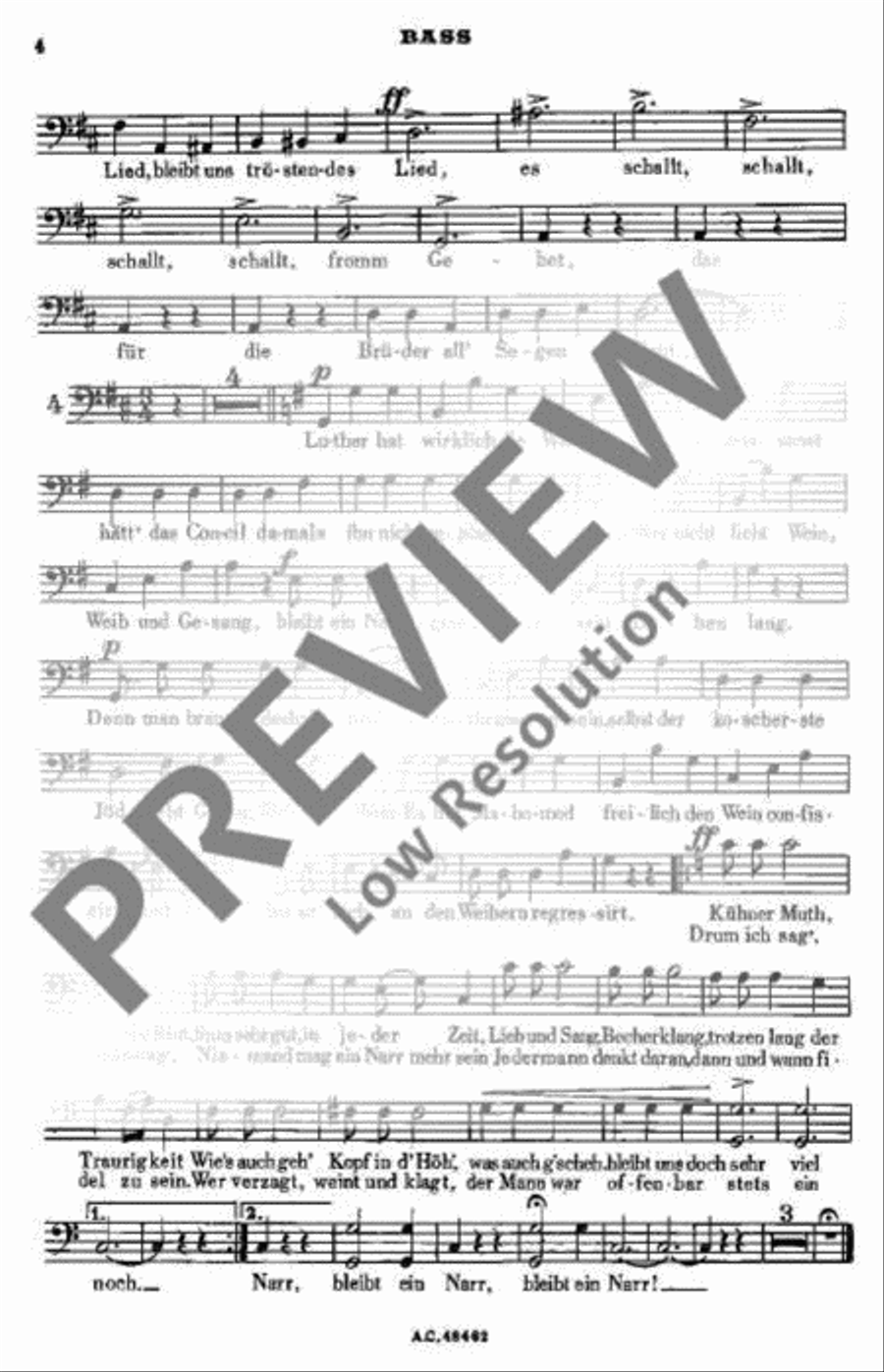 Wein, Weib und Gesang 4-Part scores gallery preview page 5