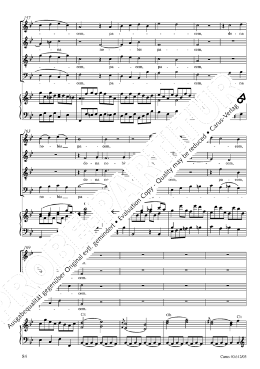 Harmoniemesse in B 4-Part scores gallery preview page 85