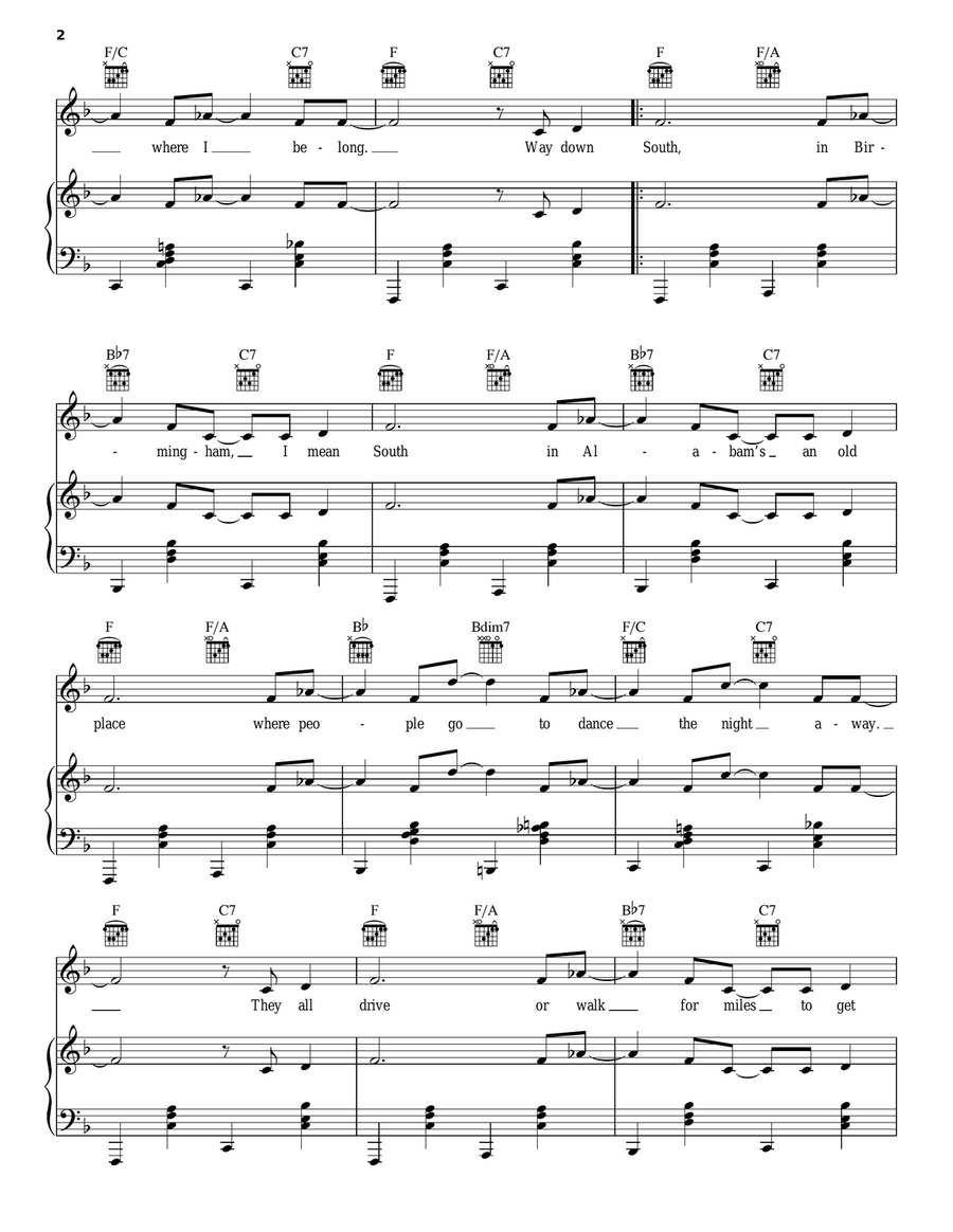 Tuxedo Junction Piano, Vocal, Guitar scores gallery preview page 2