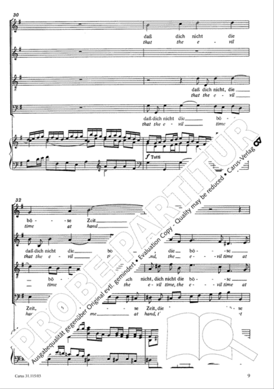 O my spirit, be prepared (Mache dich, mein Geist, bereit) 4-Part scores gallery preview page 10