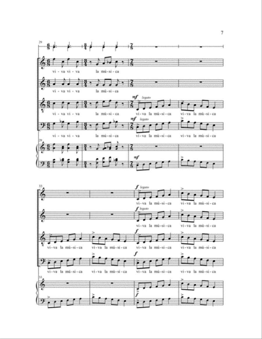 Viva la Musica 4-Part scores gallery preview page 11