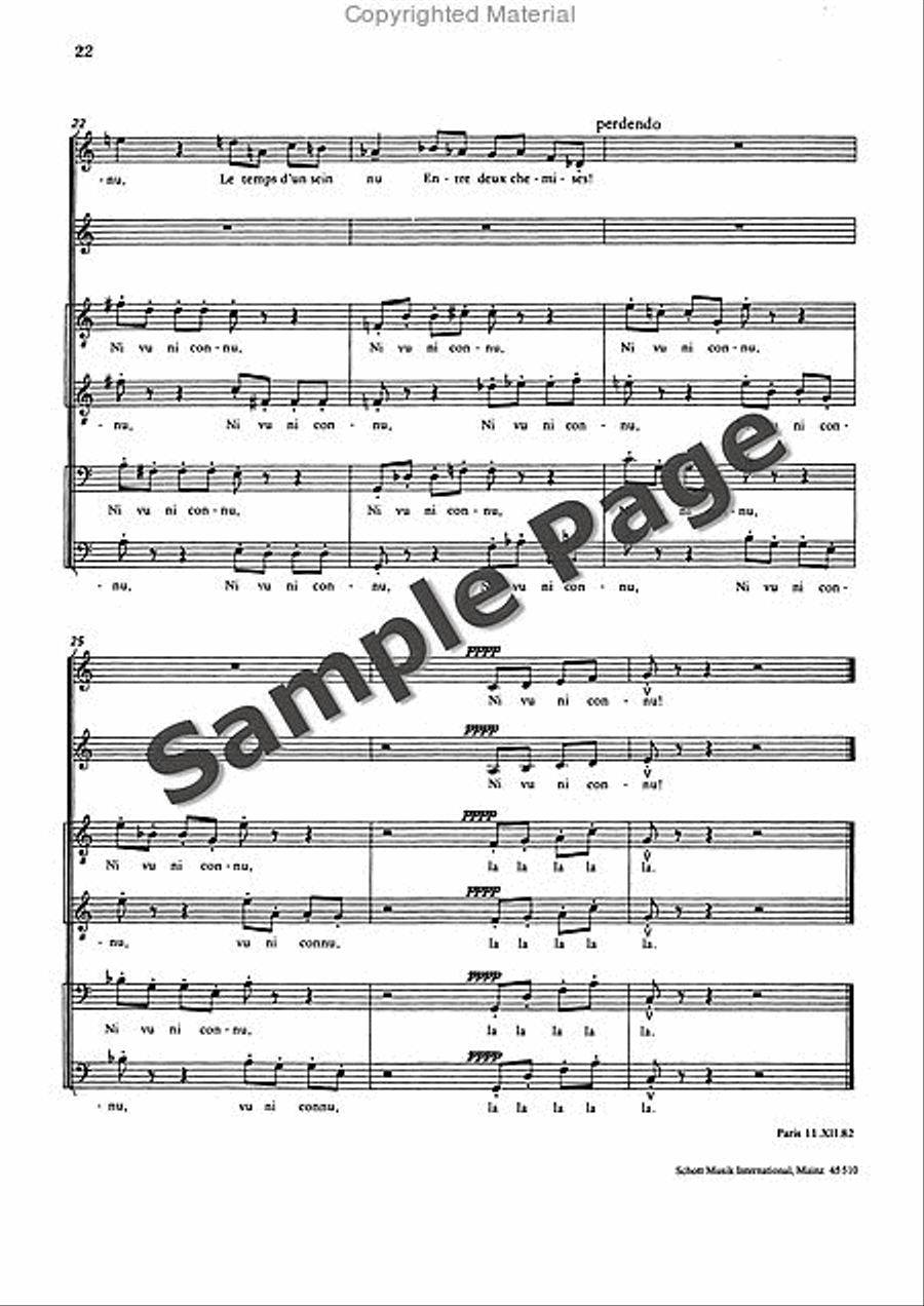 3 Poemes of Paul Valery SSAATTBB scores gallery preview page 23