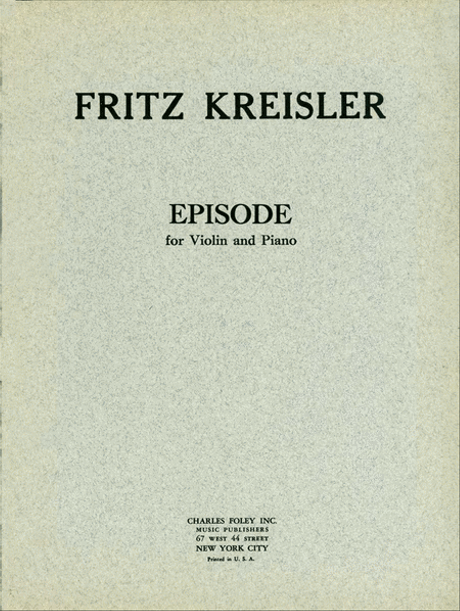 Episode Episode Violin Solo scores gallery preview page 1