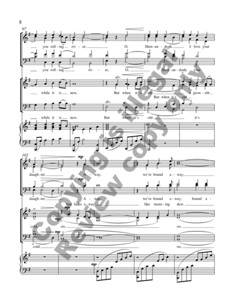 The Water is Wide 4-Part scores gallery preview page 21