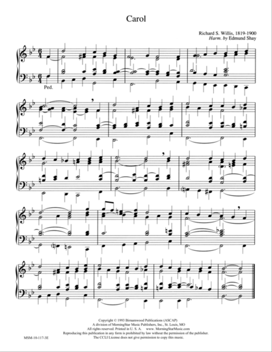 Carol Carol Organ scores gallery preview page 1