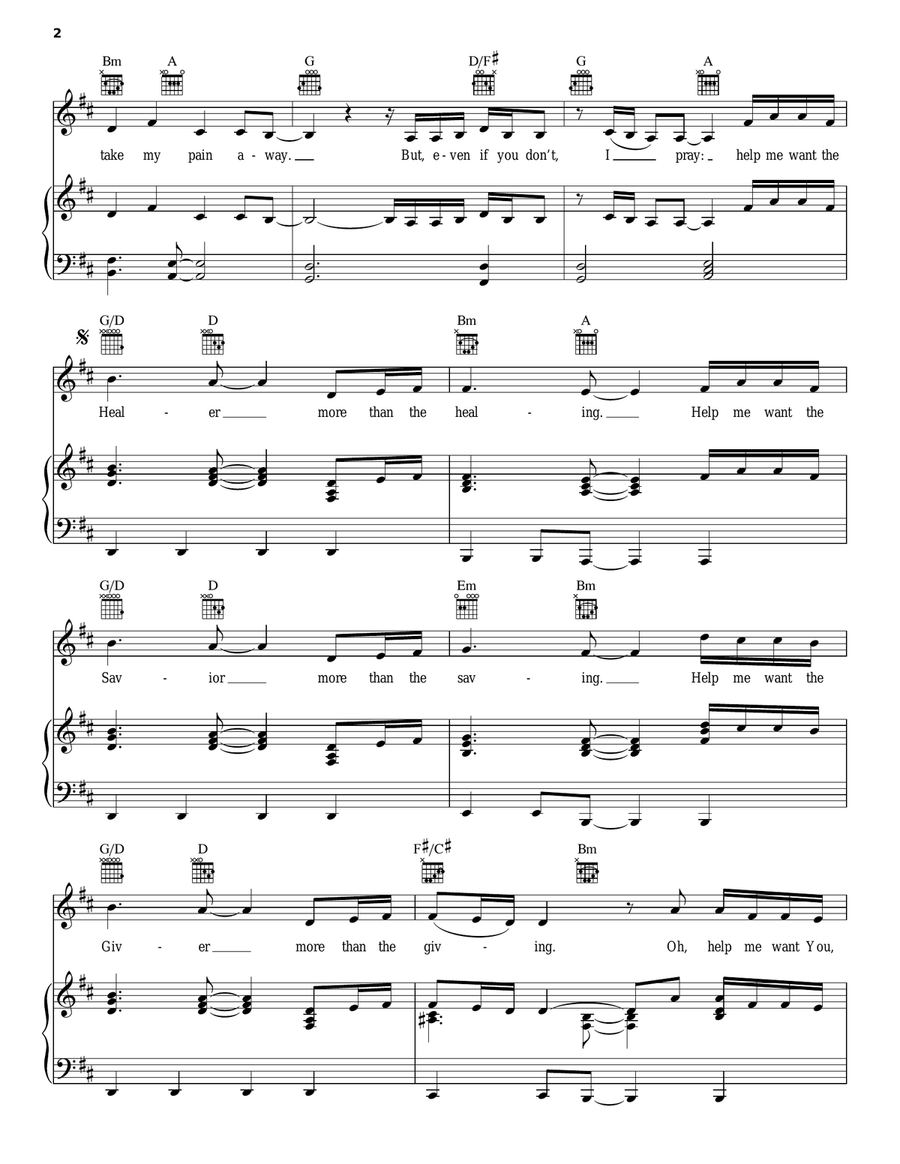 More Than Anything Piano, Vocal, Guitar scores gallery preview page 2