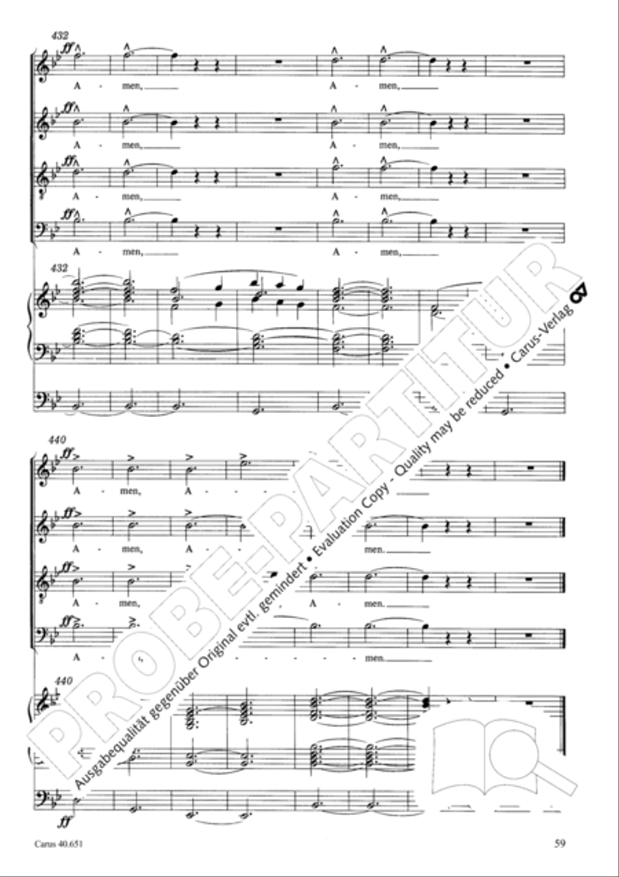 Mass in D Major (Missa in D) 4-Part scores gallery preview page 68