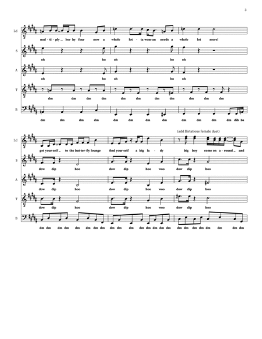 Big Girl (You Are Beautiful) 4-Part scores gallery preview page 3