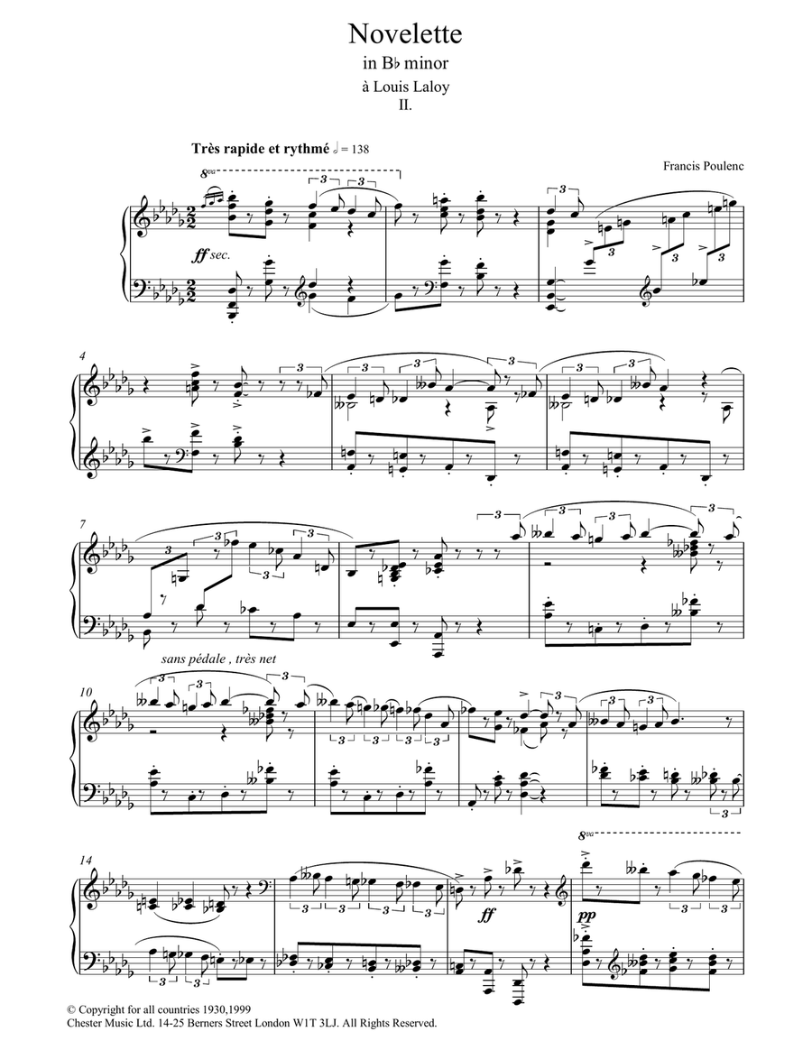 Novelette In Bb Minor, II Piano Solo scores gallery preview page 1