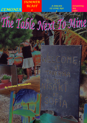 Book cover for THE TABLE NEXT TO MINE (for Tenor voice, classical guitar & string quartet)