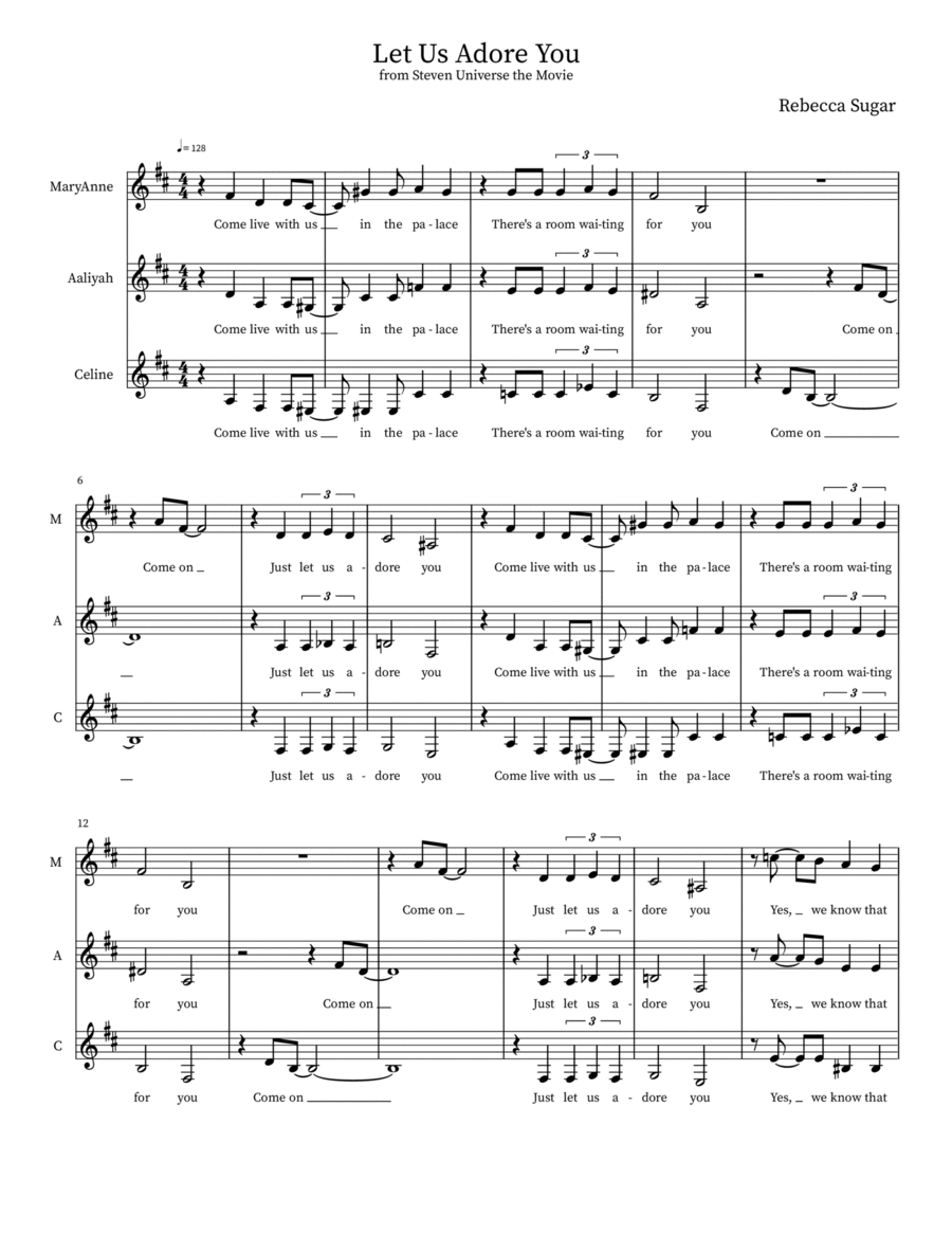 Let Us Adore You Let Us Adore You SSA scores gallery preview page 1