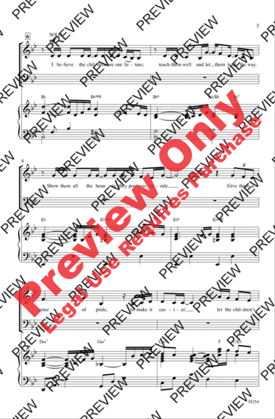 The Greatest Love of All The Greatest Love of All 4-Part scores gallery preview page 3