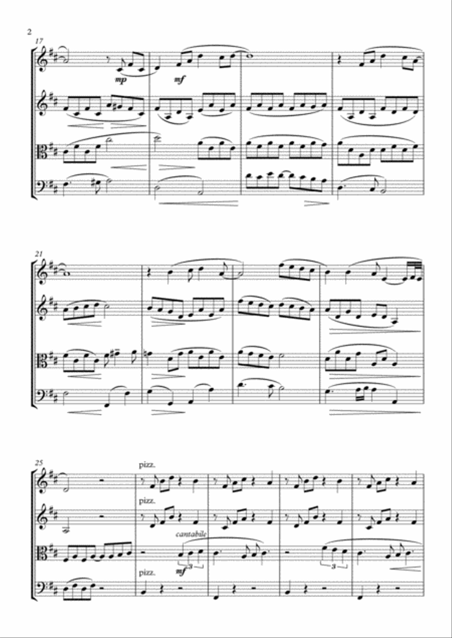 Grow Old With Me String Quartet scores gallery preview page 2