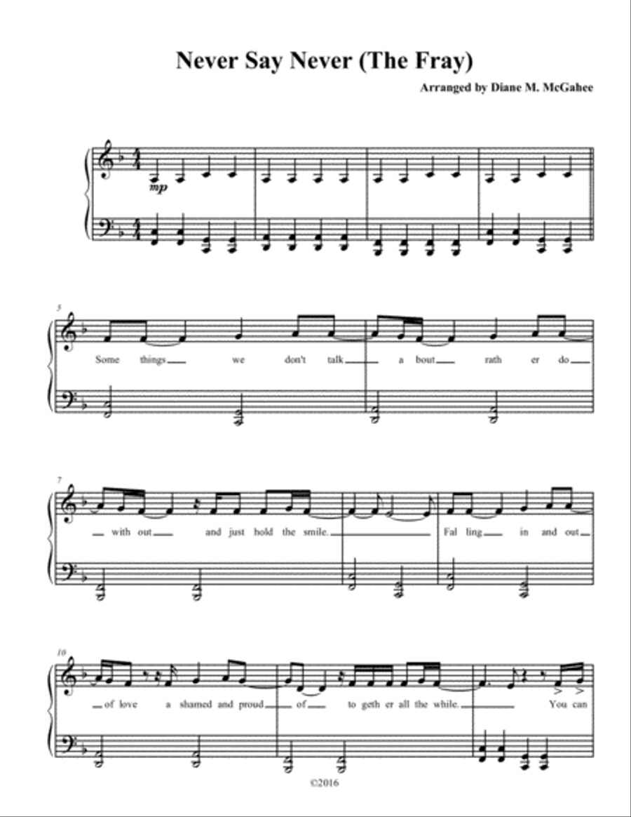 Never Say Never Small Ensemble scores gallery preview page 1