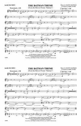 Book cover for The Batman Theme (from Batman): 2nd B-flat Trumpet