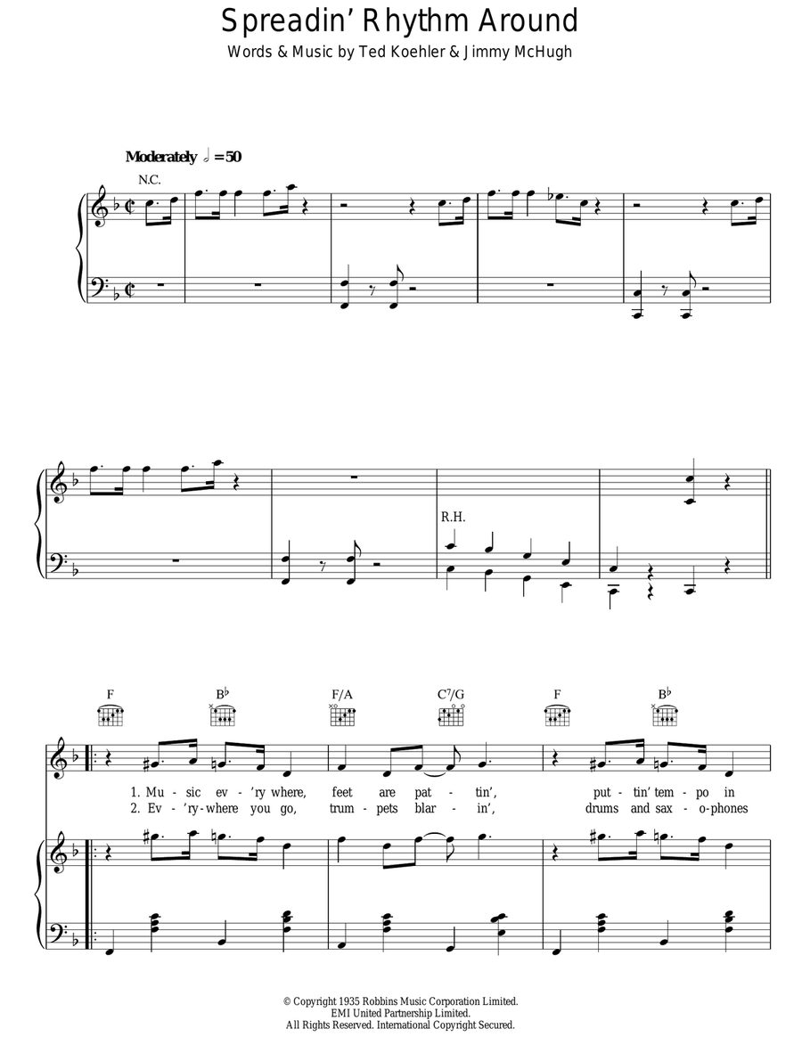 Spreadin' Rhythm Around Spreadin' Rhythm Around Guitar scores gallery preview page 1